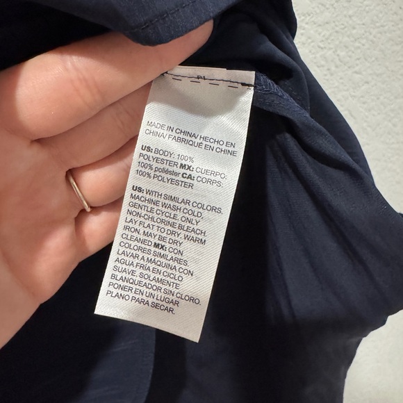 Chico’s Navy Braided Trim Blouse NWT Size 1 Small - Picture 5 of 10